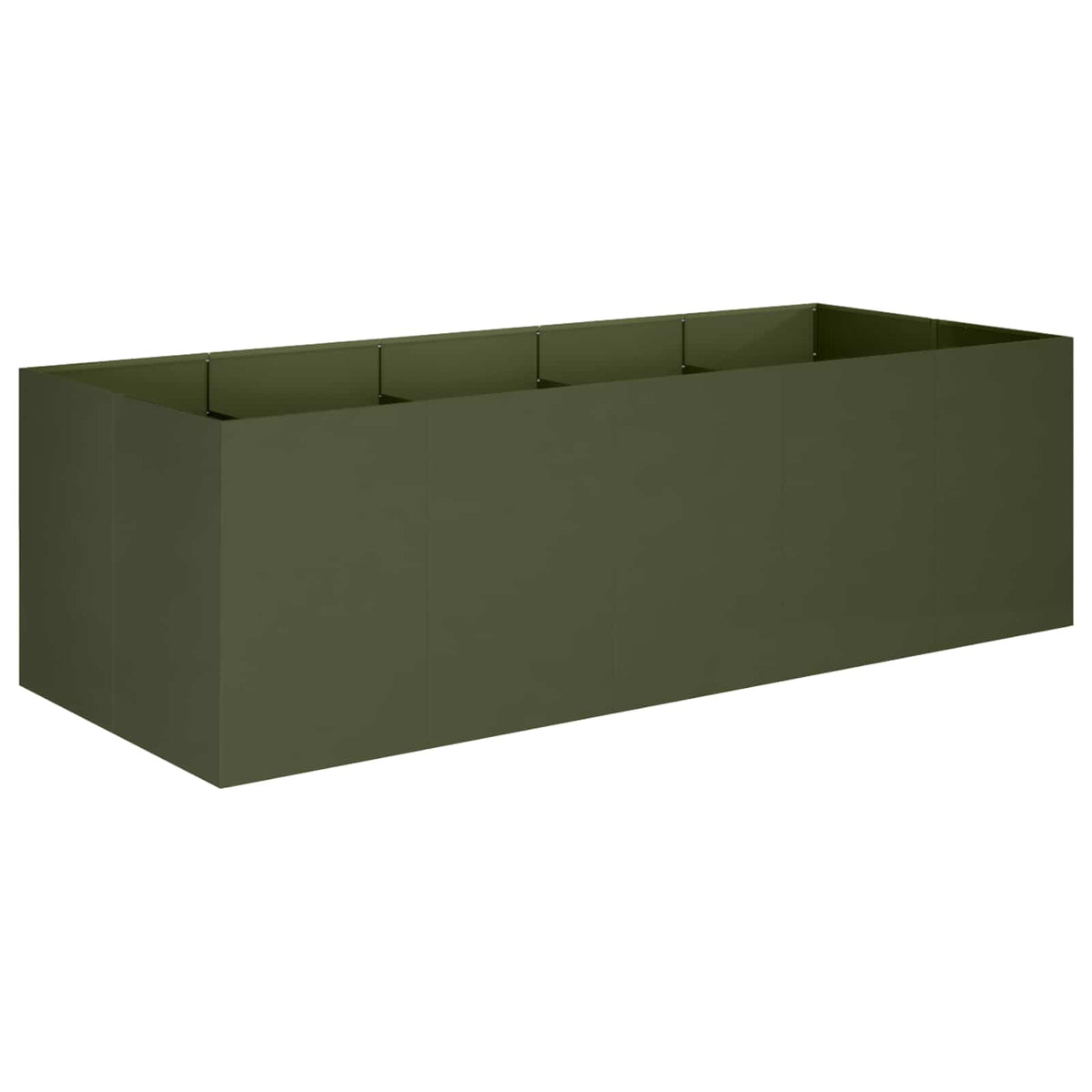 Plantenbak Olijfgroen 200 x 80 x 60 cm Koudgewalst staal