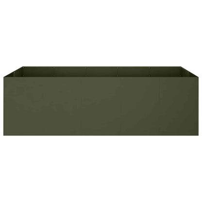 Plantenbak Olijfgroen 200 x 80 x 60 cm Koudgewalst staal