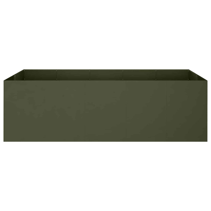 Plantenbak Olijfgroen 200 x 80 x 60 cm Koudgewalst staal