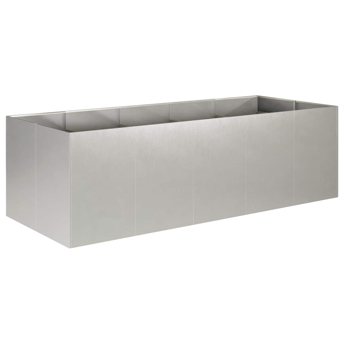 Plantenbak zilver 200 x 80 x 60 cm Roestvrij staal