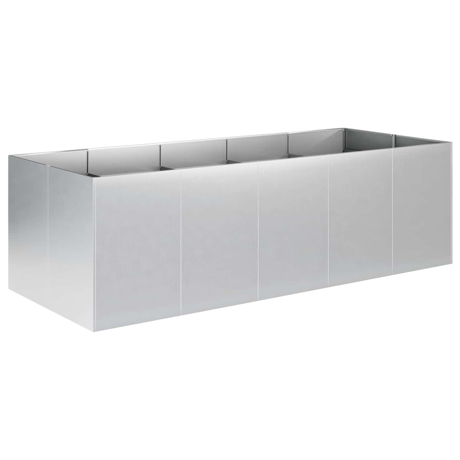 Plantenbak zilver 200 x 80 x 60 cm Gegalvaniseerd staal