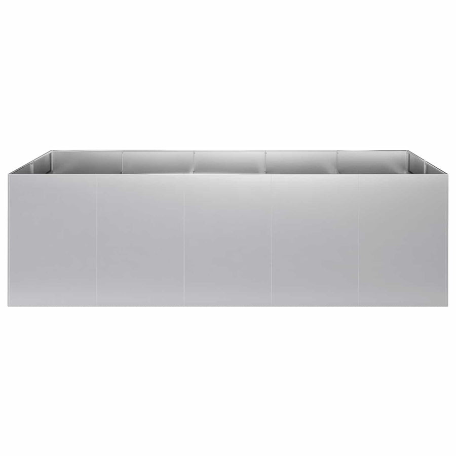 Plantenbak zilver 200 x 80 x 60 cm Gegalvaniseerd staal