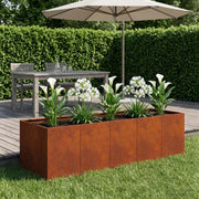 Plantenbak weervast staal 200x80x60 cm roestkleurig