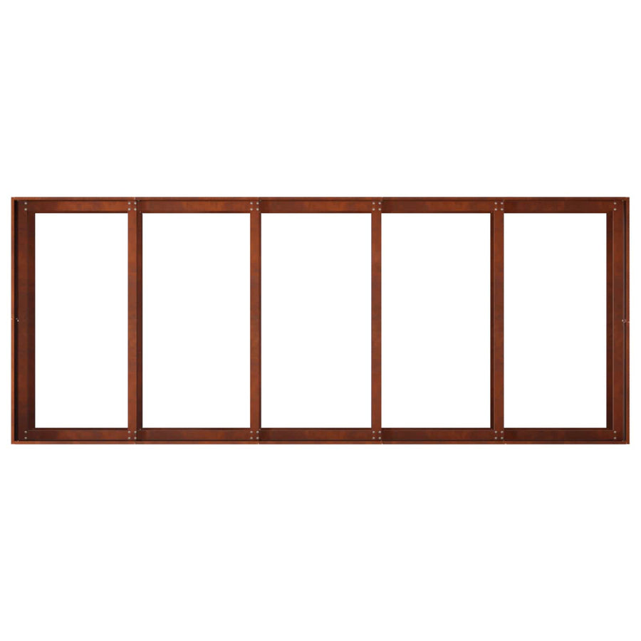 Plantenbak Roestkleurig 200 x 80 x 60 cm weervast staal