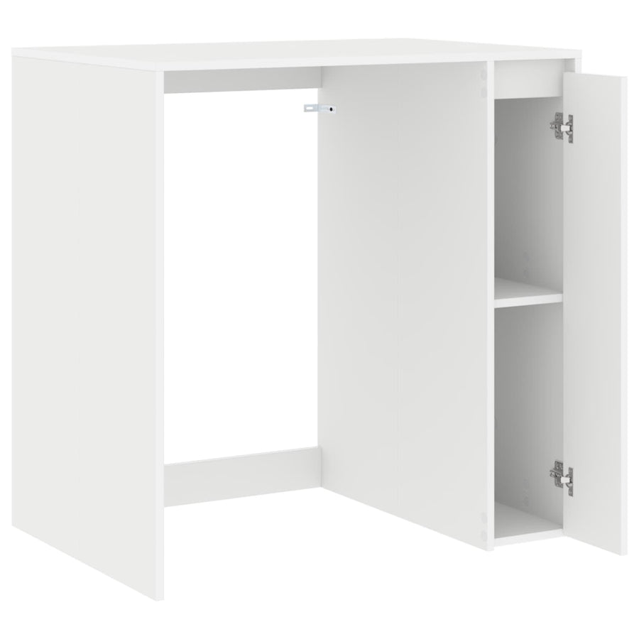 Wasmachinekast met opslag Wit 87 x 60 x 89 cm Bewerkt hout