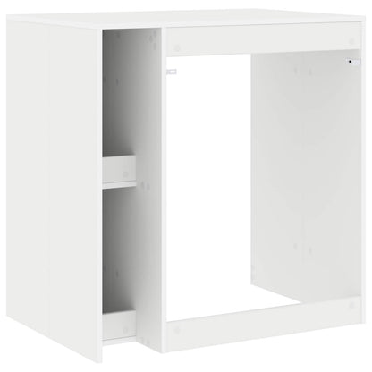 Wasmachinekast met opslag Wit 87 x 60 x 89 cm Bewerkt hout