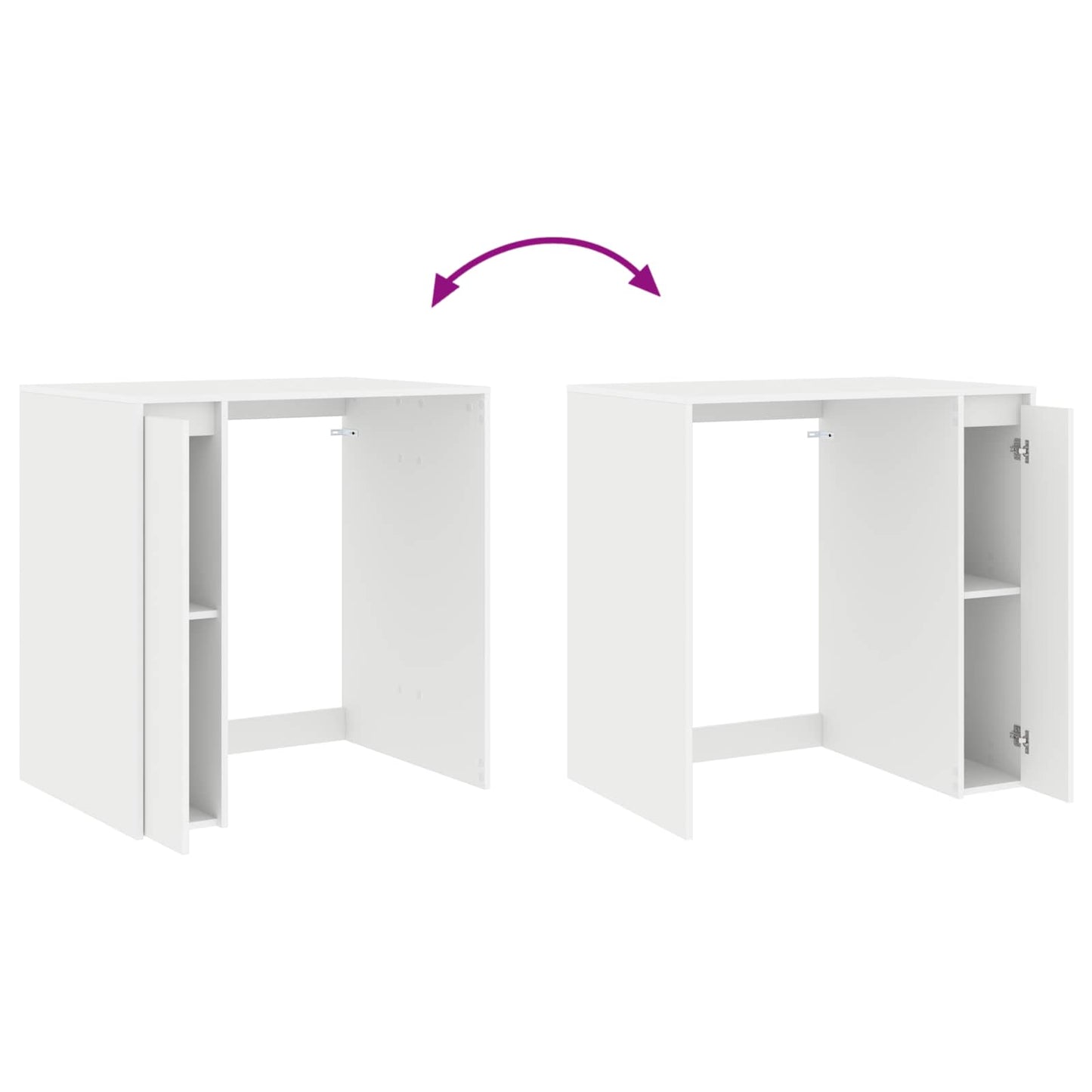 Wasmachinekast met opslag Wit 87 x 60 x 89 cm Bewerkt hout