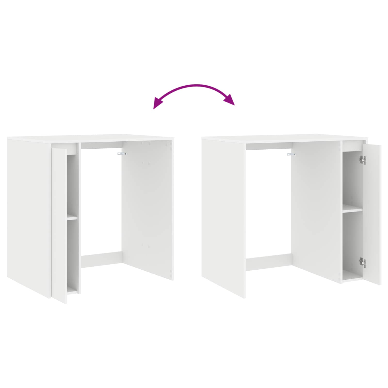 Wasmachinekast met opslag Wit 87 x 60 x 89 cm Bewerkt hout