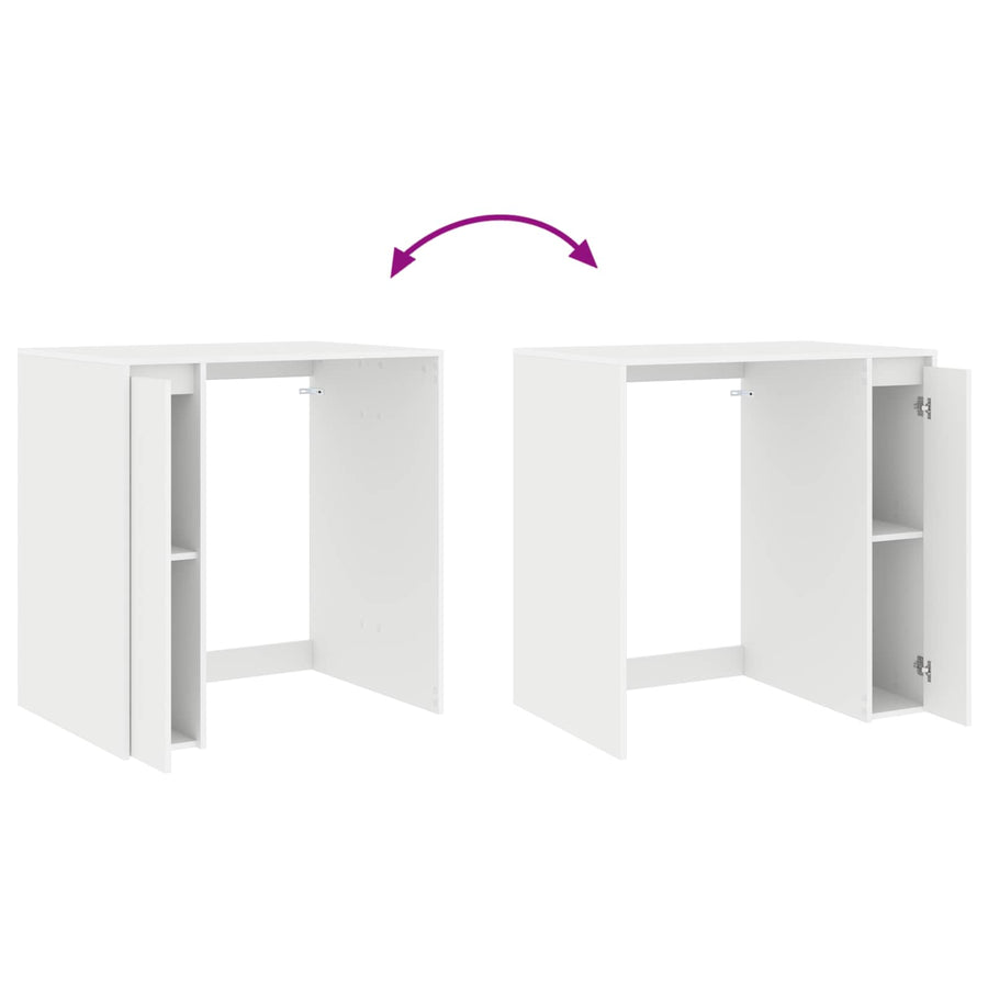 Wasmachinekast met opslag Wit 87 x 60 x 89 cm Bewerkt hout