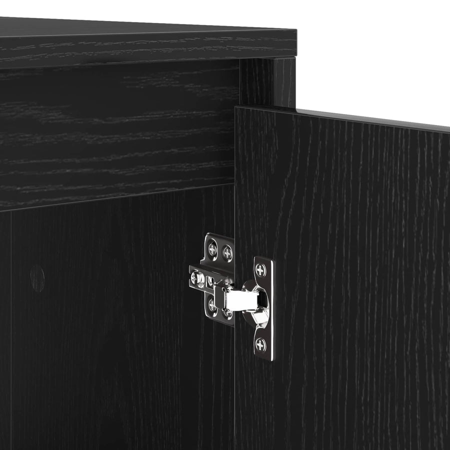 Wasmachinekast Zwart Eiken 87 x 60 x 89 cm Bewerkt hout