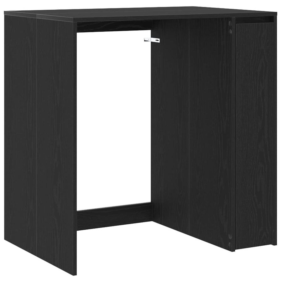Wasmachinekast Zwart Eiken 87 x 60 x 89 cm Bewerkt hout