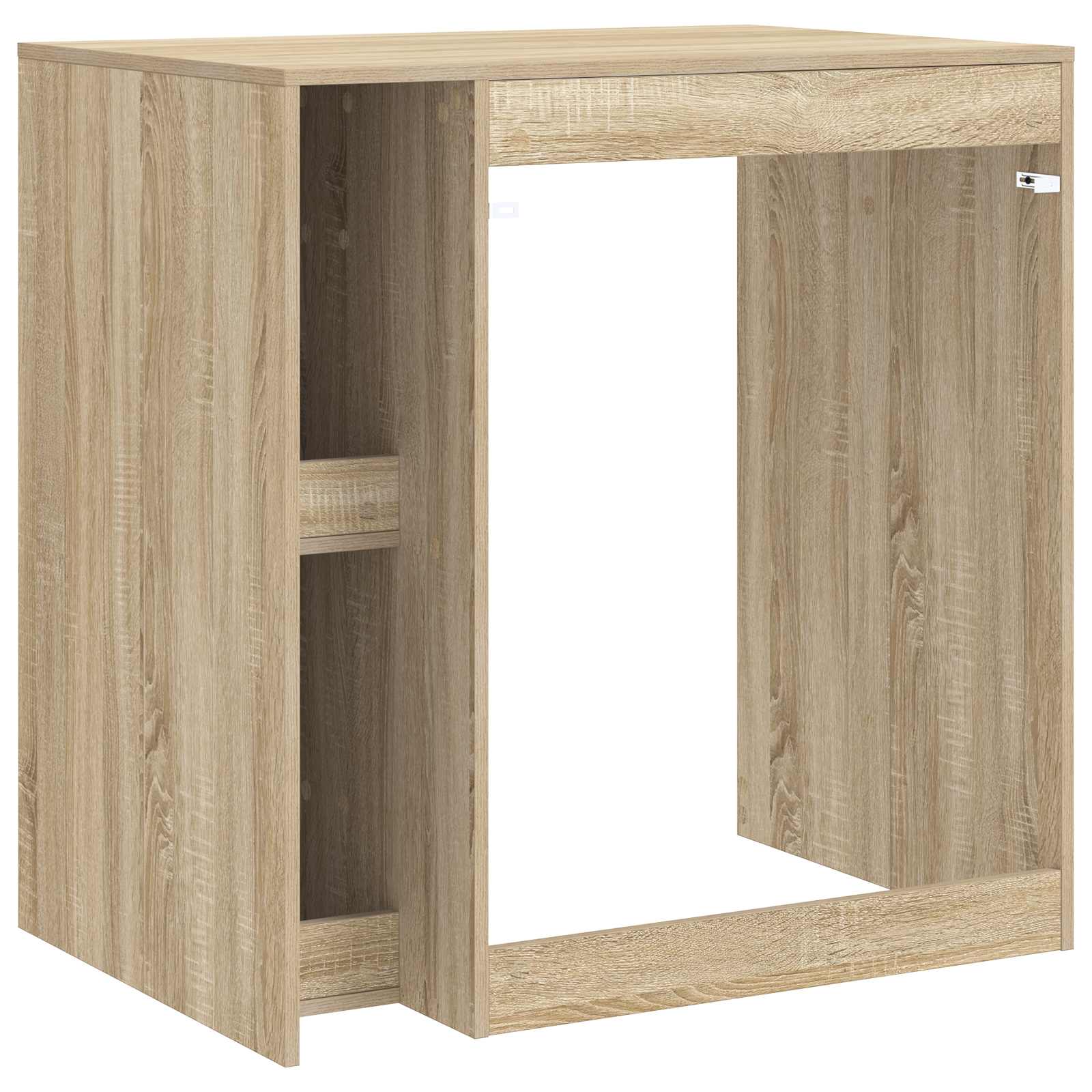 Wasmachinekast met opslag Sonoma 87 x 60 x 89 cm Bewerkt hout