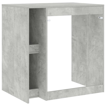 Wasmachinekast Betonkleurig 87 x 60 x 89 cm Bewerkt hout