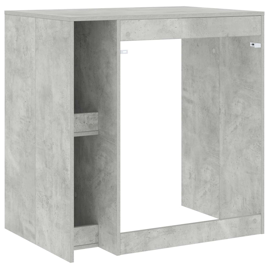 Wasmachinekast Betonkleurig 87 x 60 x 89 cm Bewerkt hout