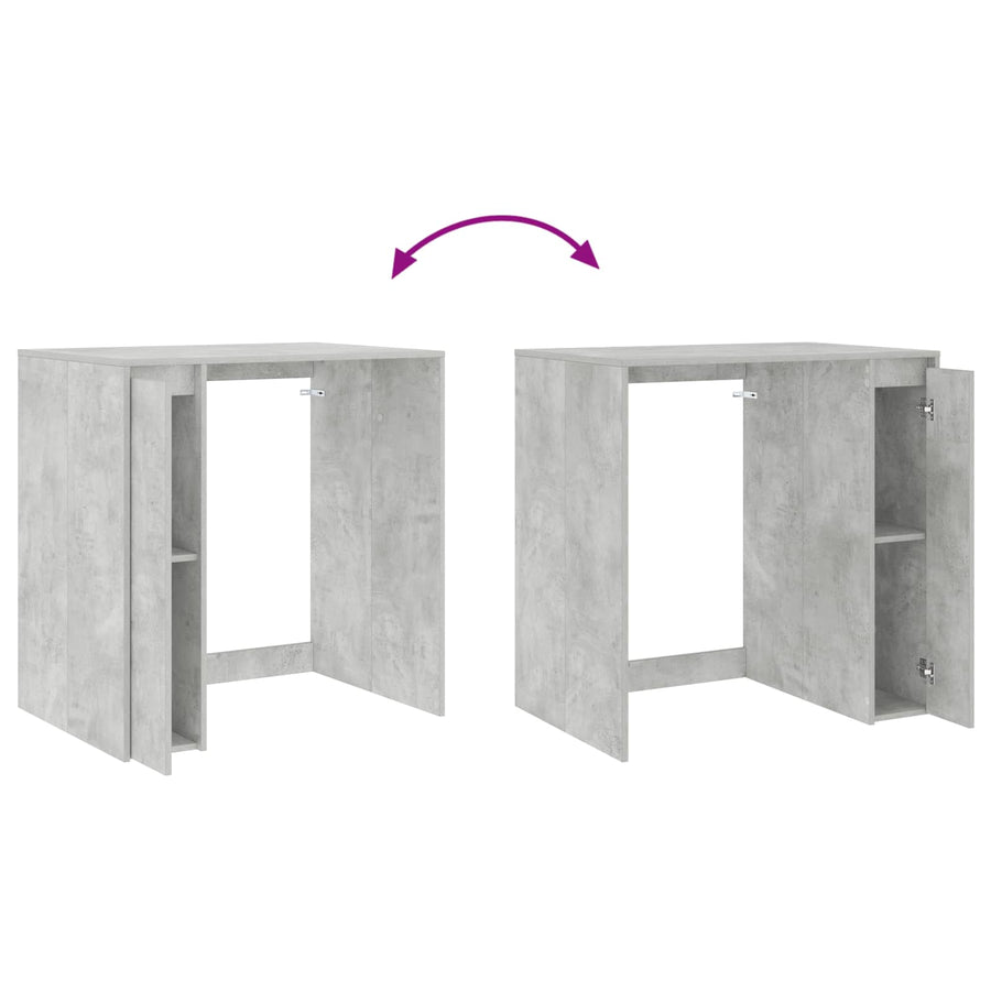 Wasmachinekast Betonkleurig 87 x 60 x 89 cm Bewerkt hout