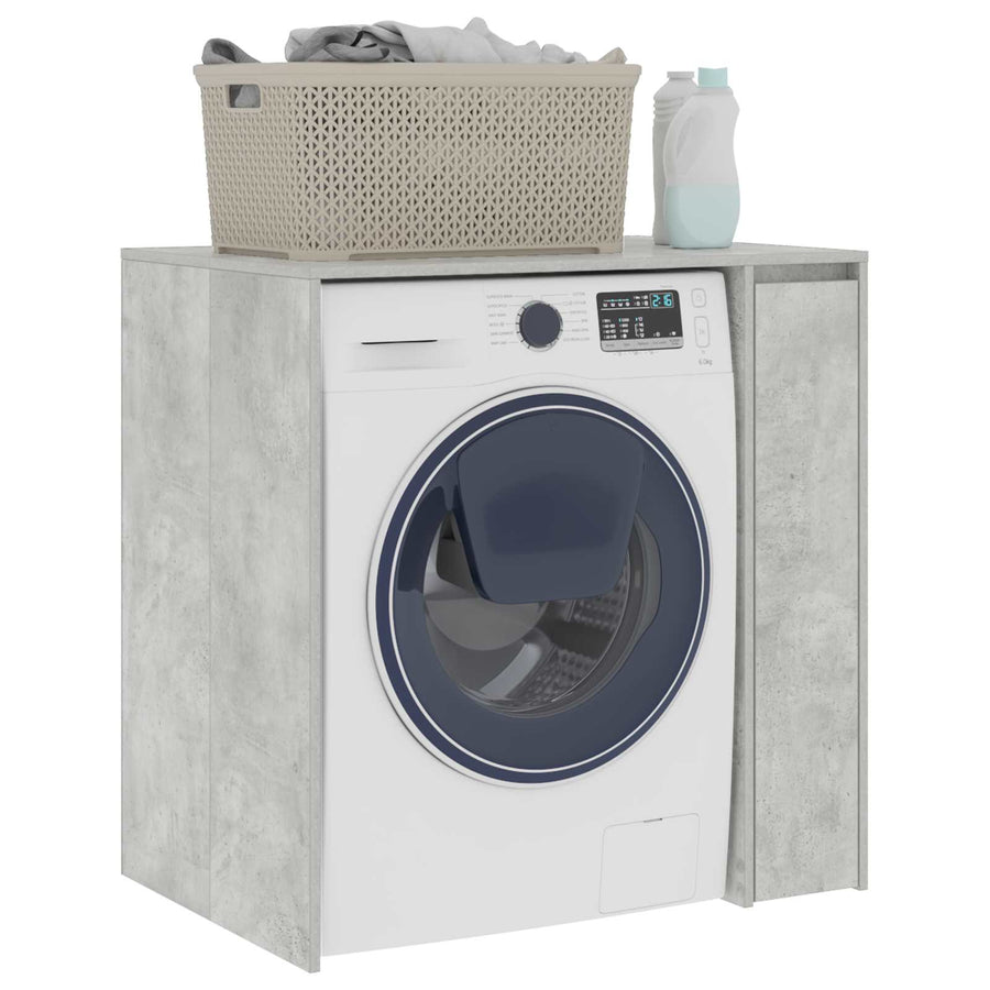 Wasmachinekast Betonkleurig 87 x 60 x 89 cm Bewerkt hout
