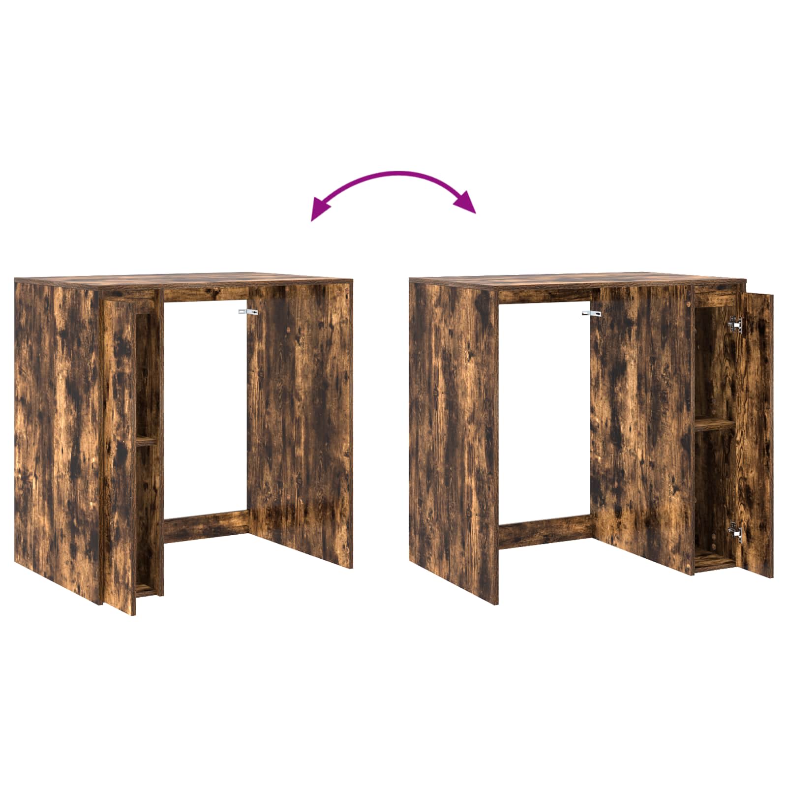 Wasmachinekast Gerookt eiken 87 x 60 x 89 cm Bewerkt hout