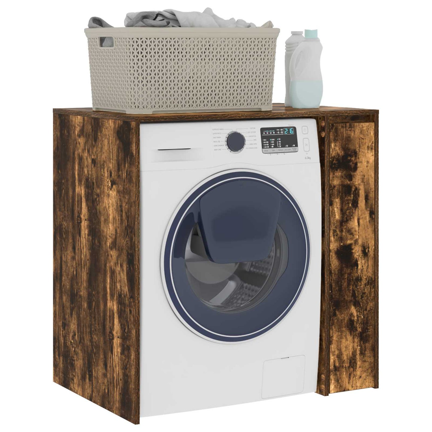 Wasmachinekast Gerookt eiken 87 x 60 x 89 cm Bewerkt hout