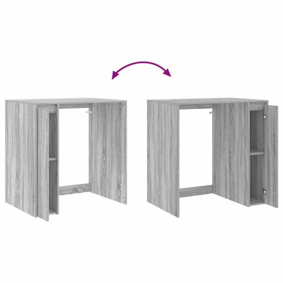 Wasmachinekast Grijs Sonoma 87 x 60 x 89 cm Bewerkt hout