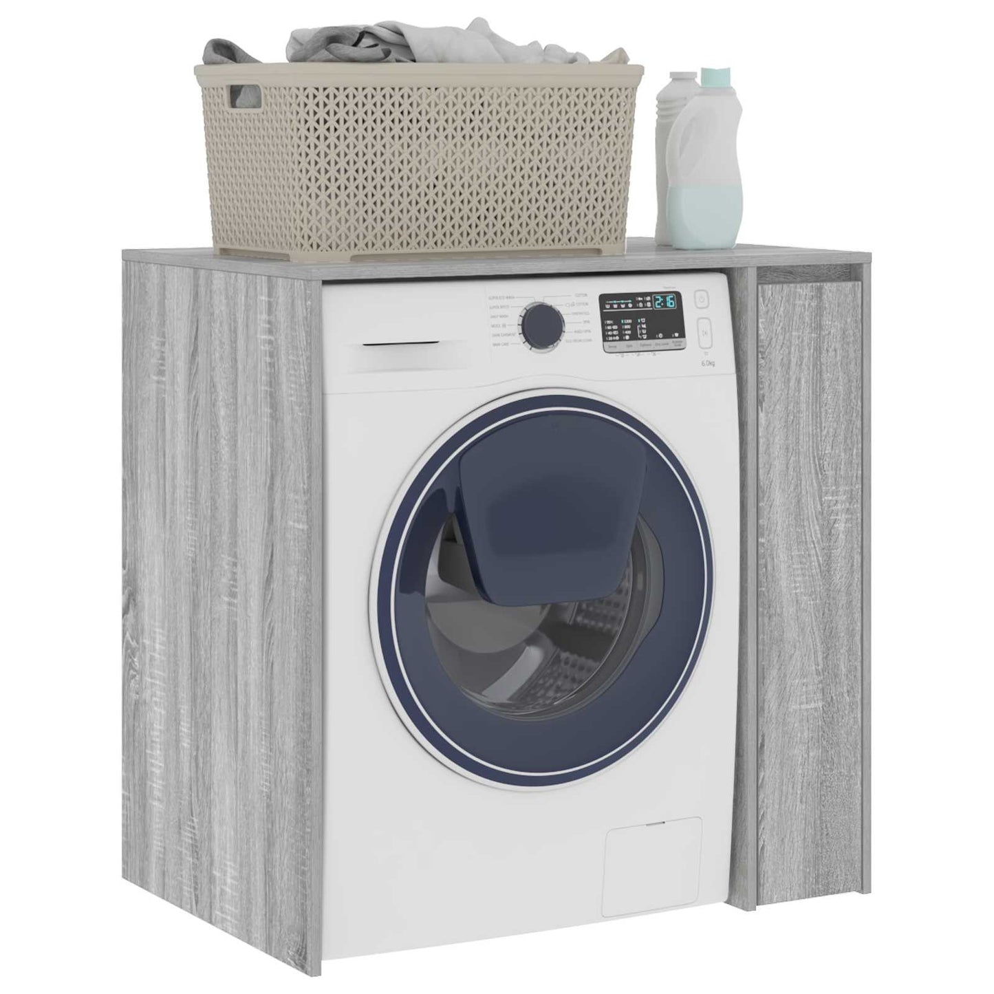 Wasmachinekast Grijs Sonoma 87 x 60 x 89 cm Bewerkt hout