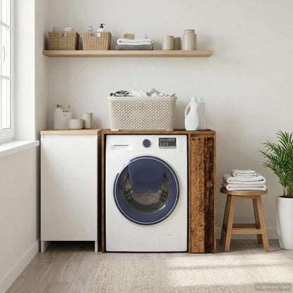 Wasmachinekast met opslag Oudhout 87 x 60 x 89 cm Bewerkt hout