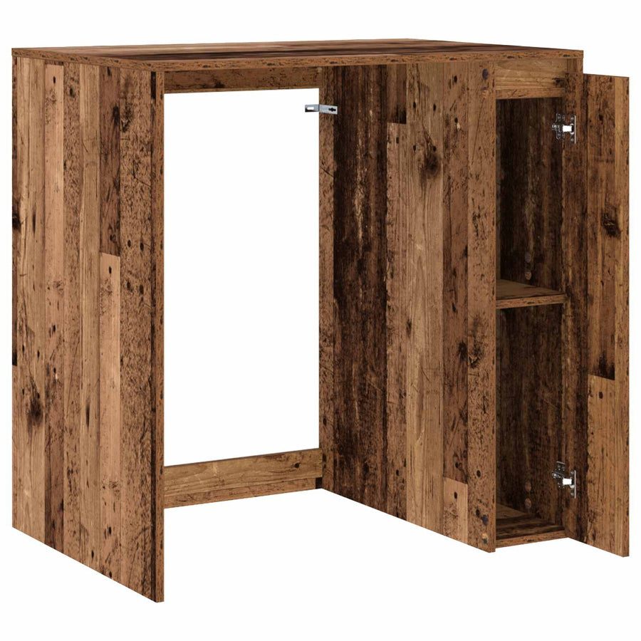 Wasmachinekast met opslag Oudhout 87 x 60 x 89 cm Bewerkt hout