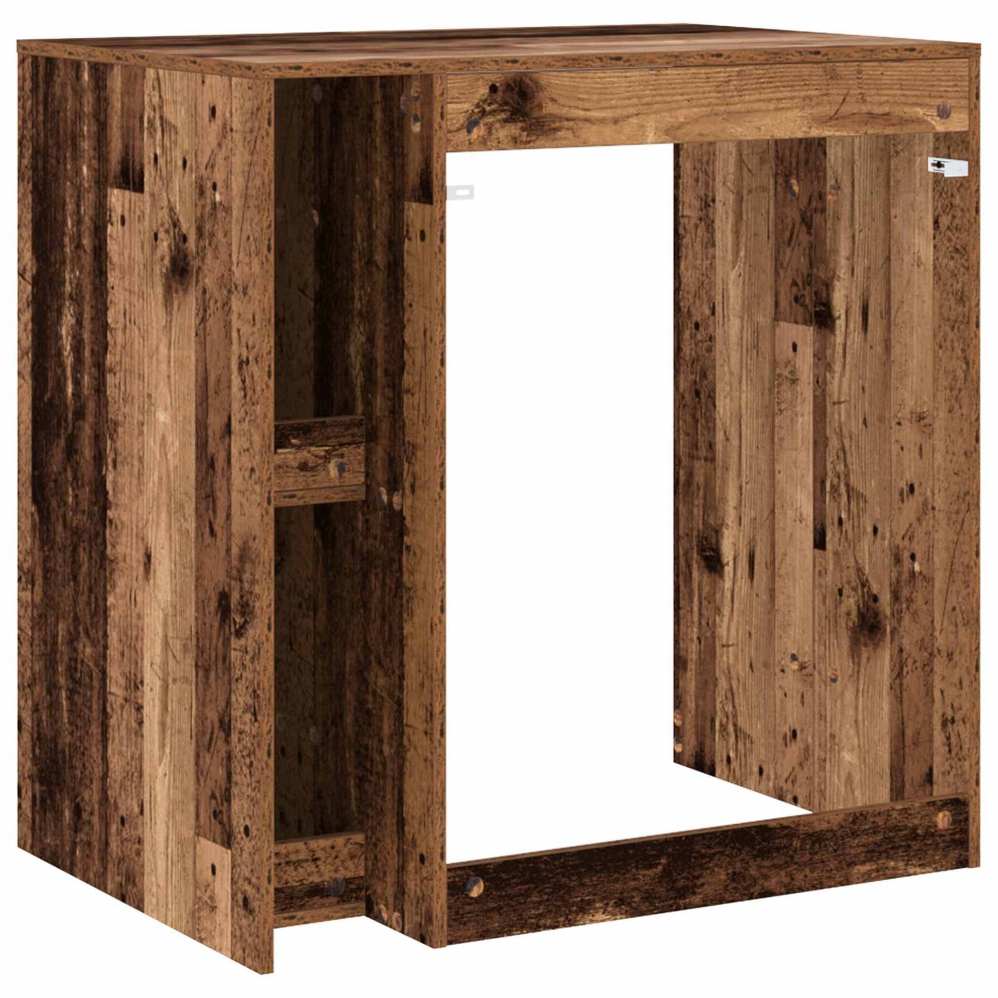 Wasmachinekast met opslag Oudhout 87 x 60 x 89 cm Bewerkt hout