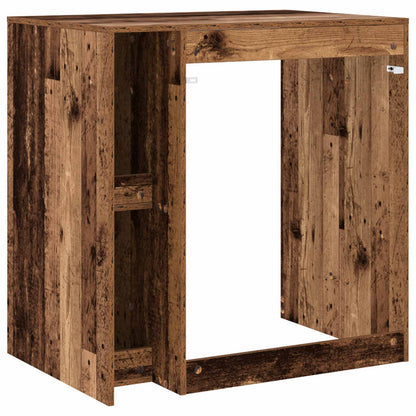 Wasmachinekast met opslag Oudhout 87 x 60 x 89 cm Bewerkt hout