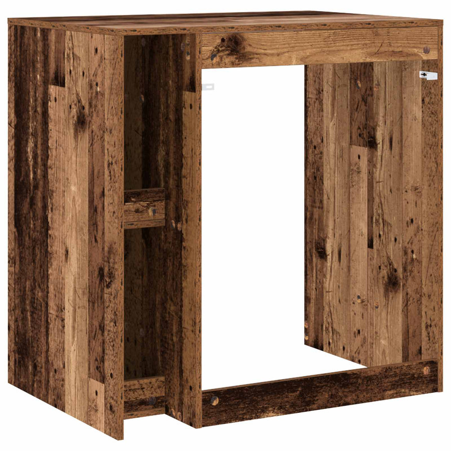 Wasmachinekast met opslag Oudhout 87 x 60 x 89 cm Bewerkt hout