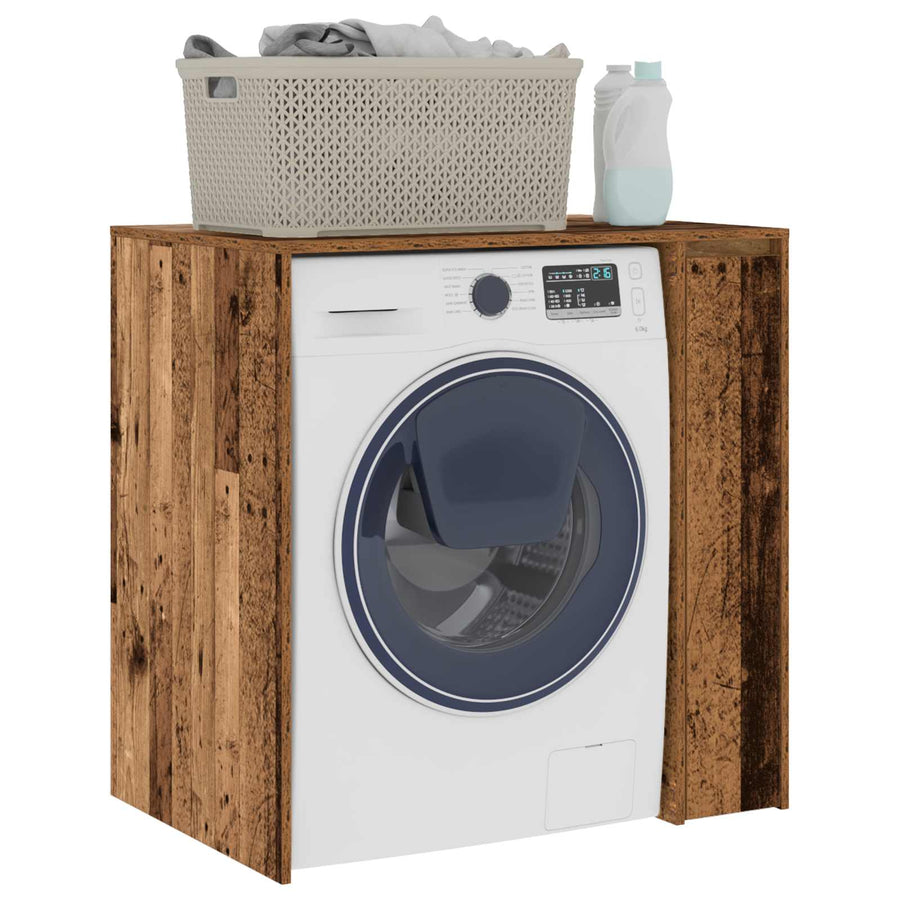 Wasmachinekast met opslag Oudhout 87 x 60 x 89 cm Bewerkt hout