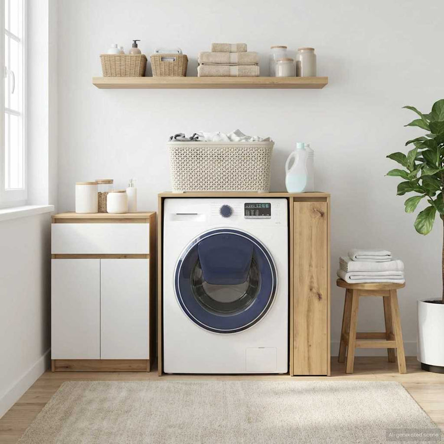 Wasmachinekast Artisan Eiken 87 x 60 x 89 cm Bewerkt hout