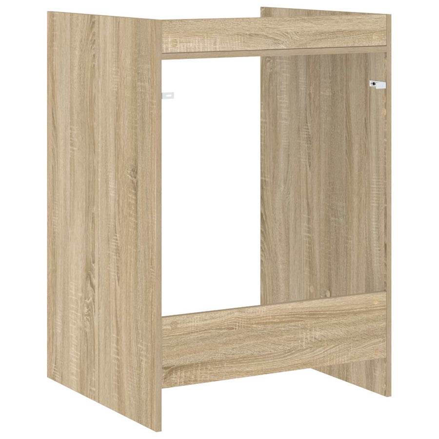 Wasmachinekast met opslag Sonoma 67,5 x 62 x 97 cm Bewerkt hout