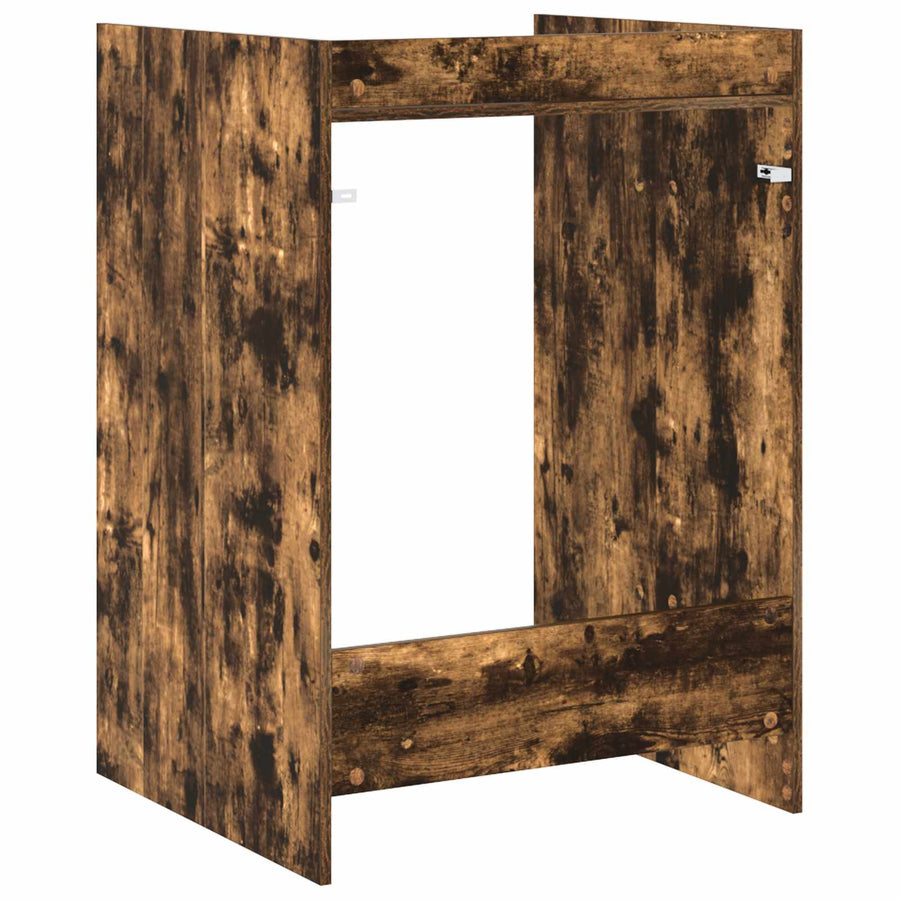 Wasmachinekast Gerookt eiken 67,5 x 62 x 97 cm Bewerkt hout