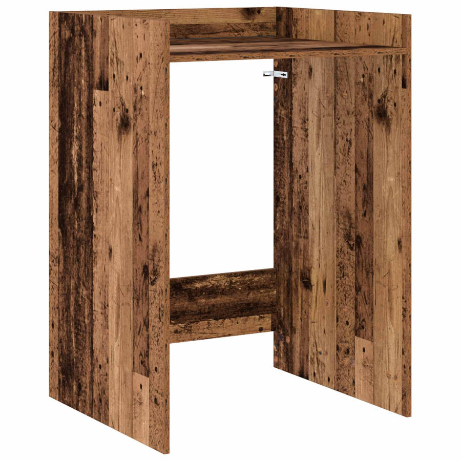 Wasmachinekast Oudhout 67,5 x 62 x 97 cm Bewerkt hout