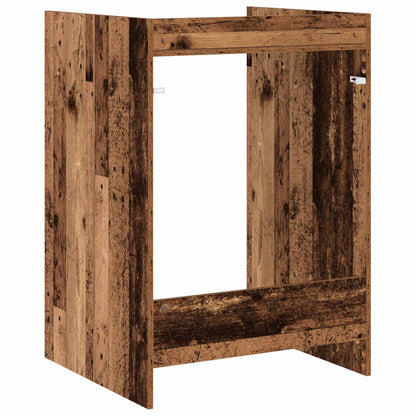 Wasmachinekast Oudhout 67,5 x 62 x 97 cm Bewerkt hout