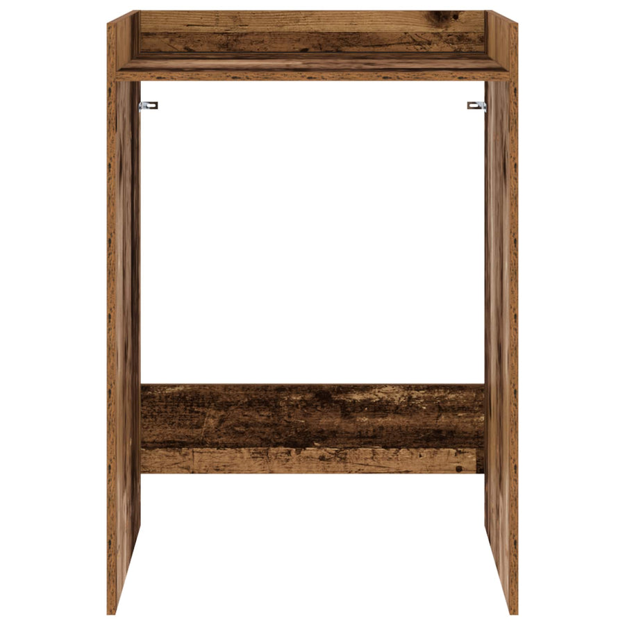 Wasmachinekast Oudhout 67,5 x 62 x 97 cm Bewerkt hout