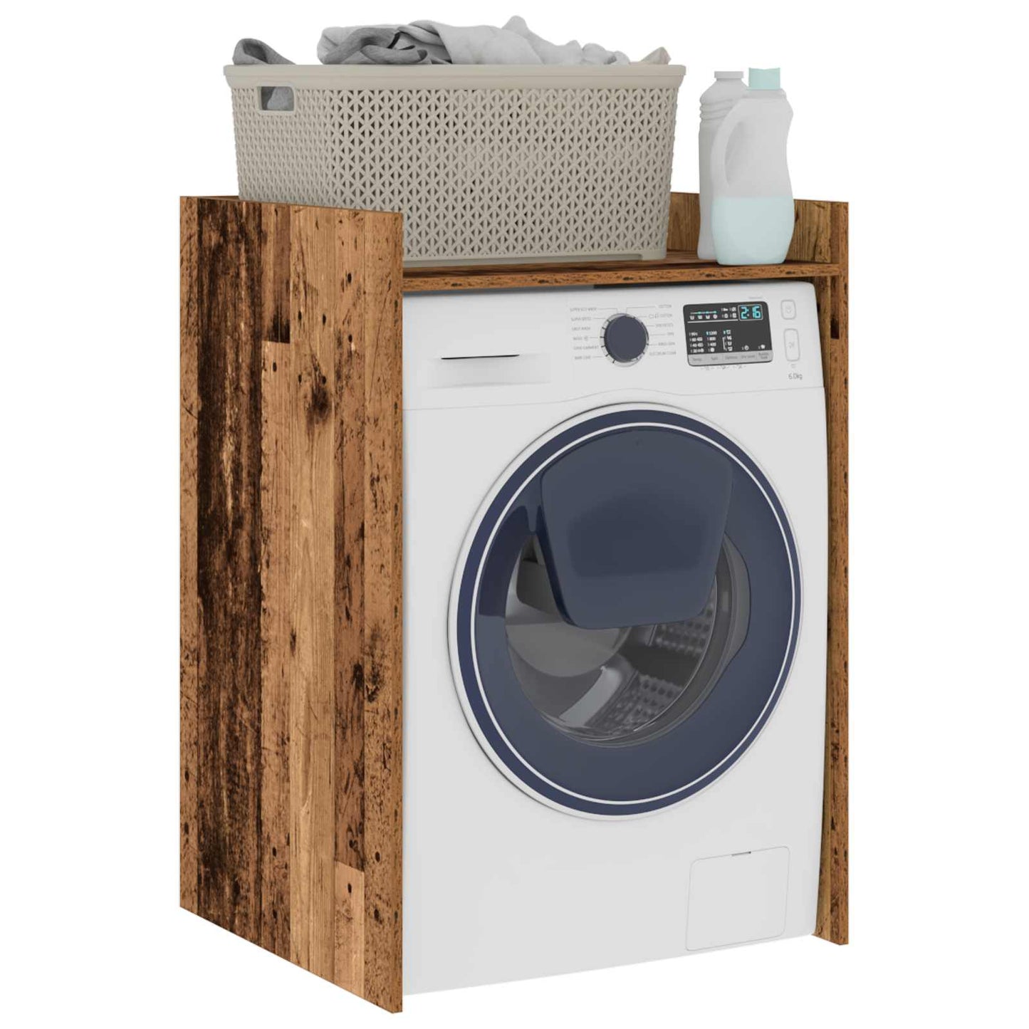 Wasmachinekast Oudhout 67,5 x 62 x 97 cm Bewerkt hout