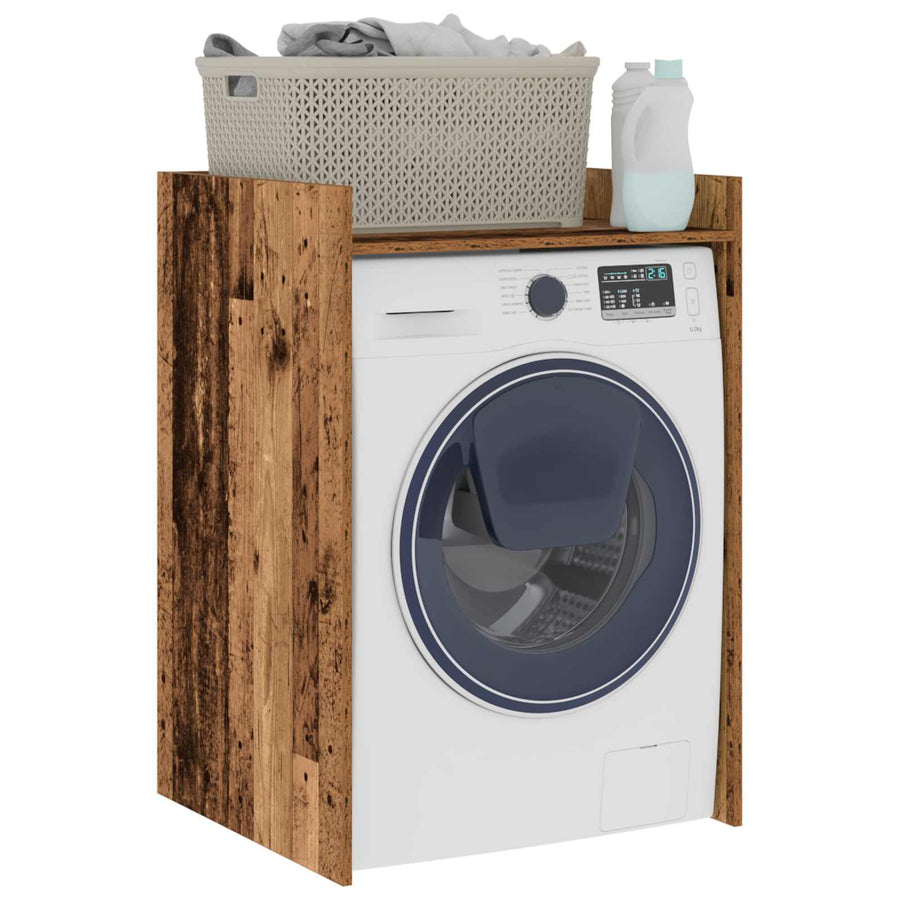 Wasmachinekast Oudhout 67,5 x 62 x 97 cm Bewerkt hout