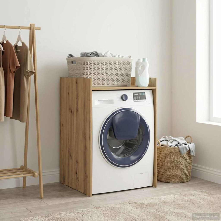 Wasmachinekast met opslag Ambachtelijk eiken 67,5 x 62 x 97 cm