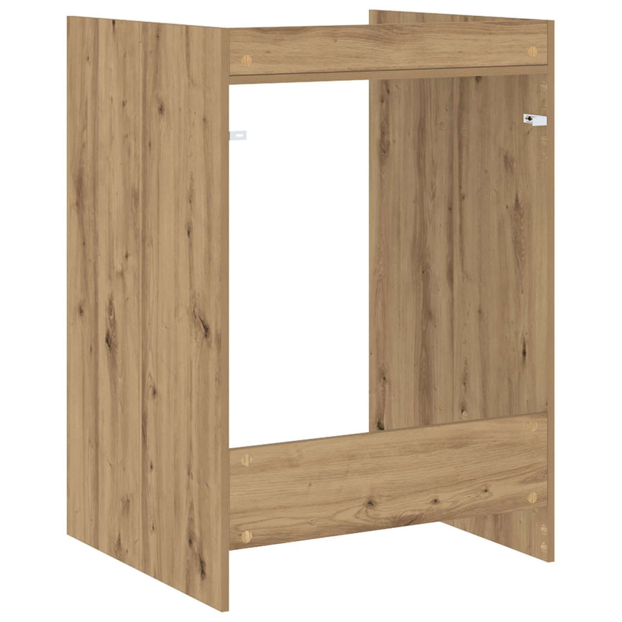 Wasmachinekast met opslag Ambachtelijk eiken 67,5 x 62 x 97 cm