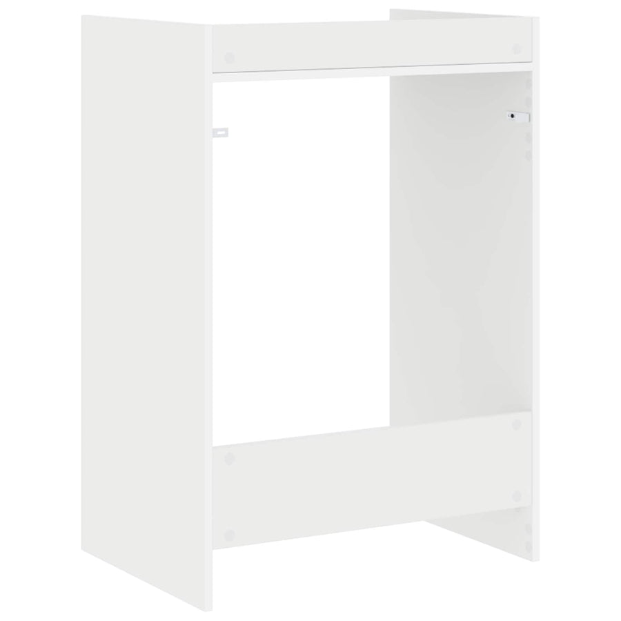 Wasmachinekast met opslag Wit 67,5 x 48 x 97 cm Bewerkt hout