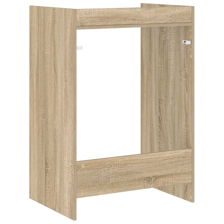 Wasmachinekast met opslag Sonoma 67,5 x 48 x 97 cm Bewerkt hout