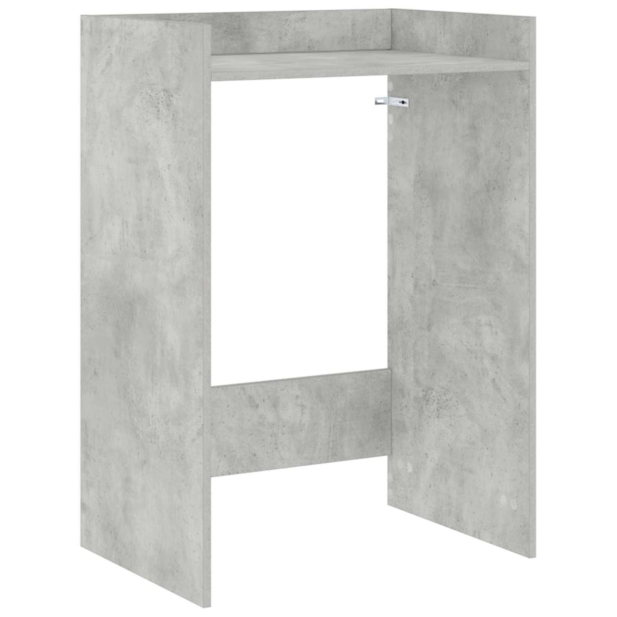 Wasmachinekast met opslag Beton 67,5 x 48 x 97 cm Bewerkt hout