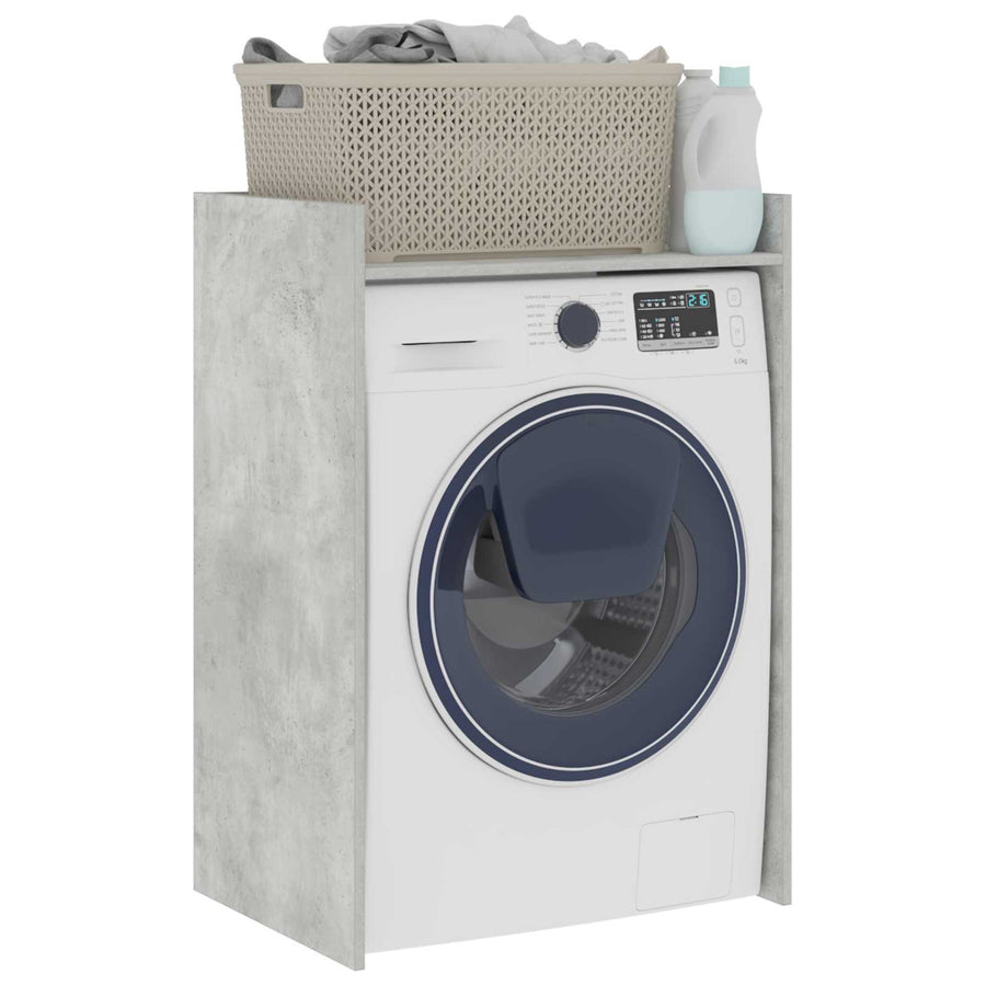 Wasmachinekast met opslag Beton 67,5 x 48 x 97 cm Bewerkt hout