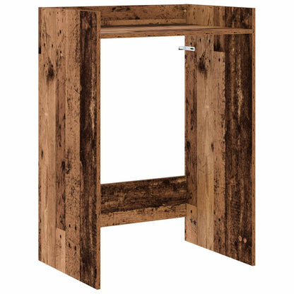Wasmachinekast Oudhout 67,5 x 48 x 97 cm Bewerkt hout