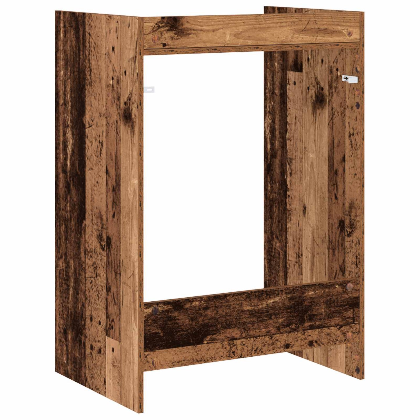 Wasmachinekast Oudhout 67,5 x 48 x 97 cm Bewerkt hout