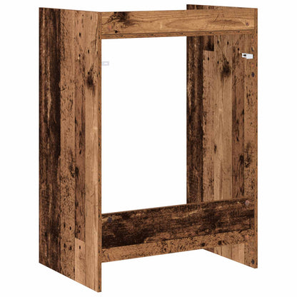 Wasmachinekast Oudhout 67,5 x 48 x 97 cm Bewerkt hout