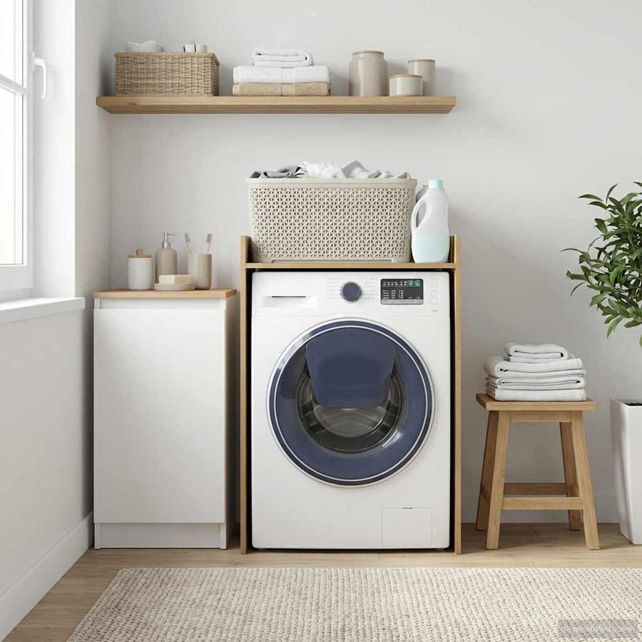 Wasmachinekast met opslag Ambachtelijk eiken 67,5 x 48 x 97 cm