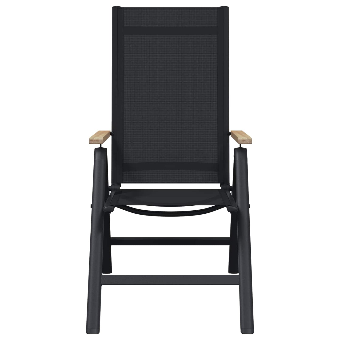Recliner Tuinstoelen 2 pcs Zwart 58 x 73 x 111,5 cm Textileen