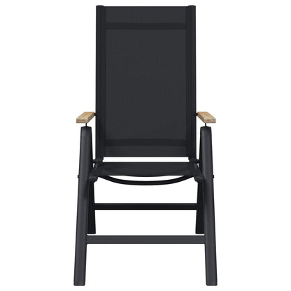 Recliner Tuinstoelen 2 pcs Zwart 58 x 73 x 111,5 cm Textileen